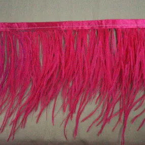 Magenta Ostrich Feather Trim 2 PLY