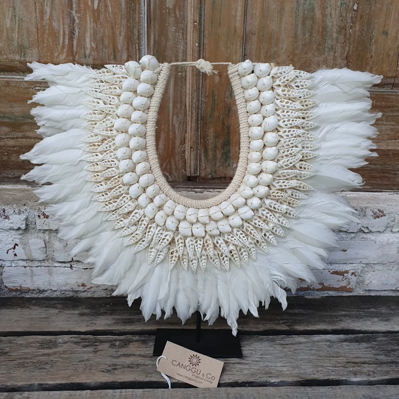 Malaika Father Shell Pendant with Stand