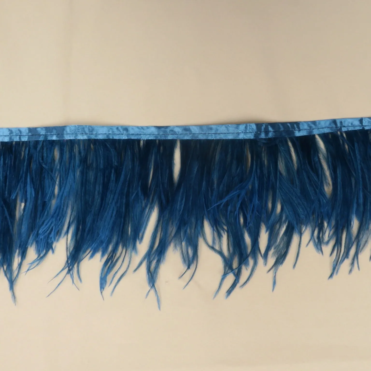 Midnight Blue Blue Ostrich Feather Trim 2 PLY