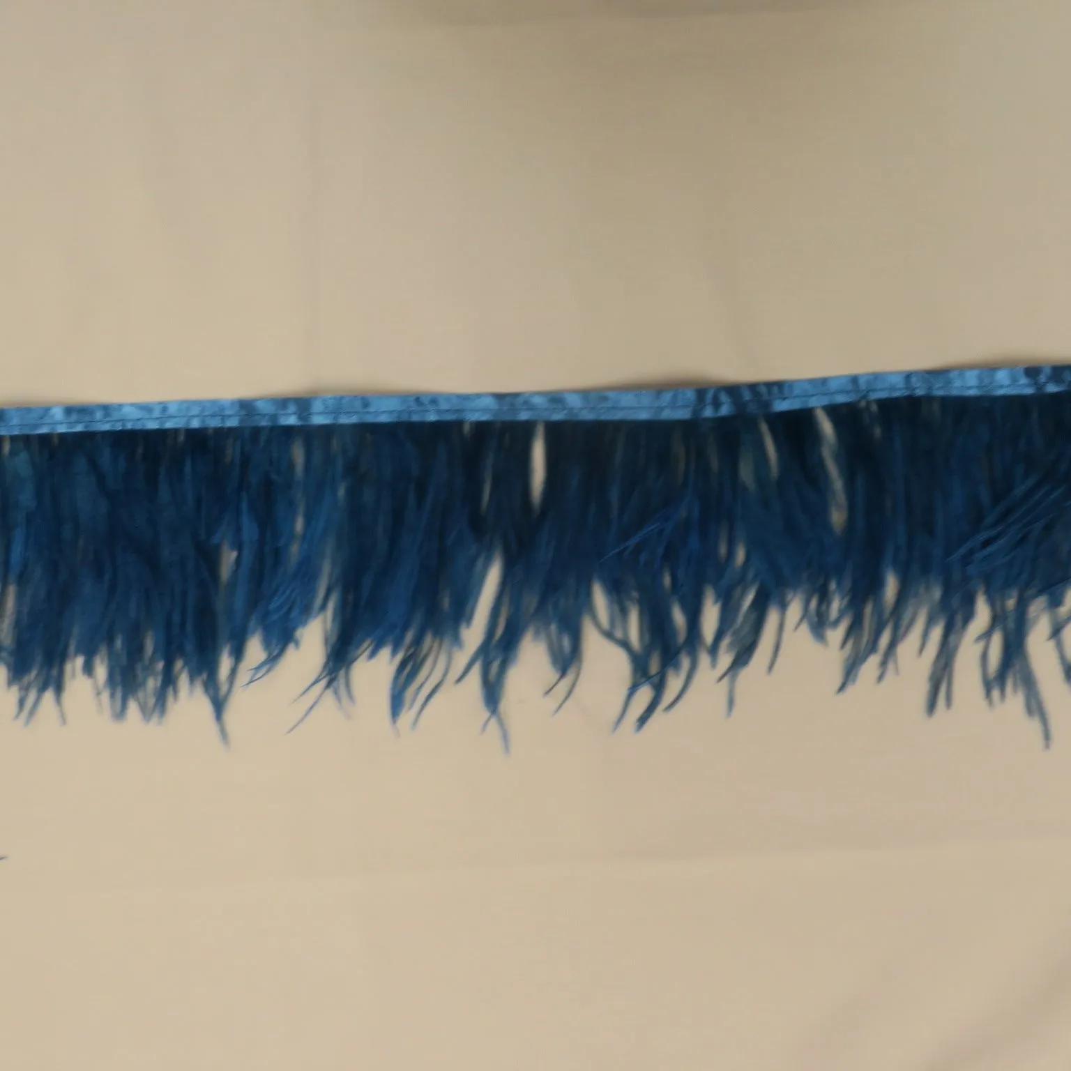 Midnight Blue Blue Ostrich Feather Trim 2 PLY