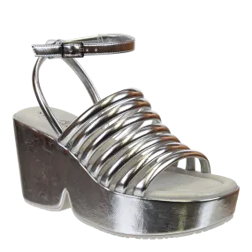 NAKED FEET - ANTIPODE in SILVER Heeled Sandals