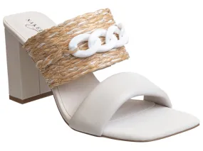 Naked Feet: PROPRIETY in RAFFIA Heeled Sandals