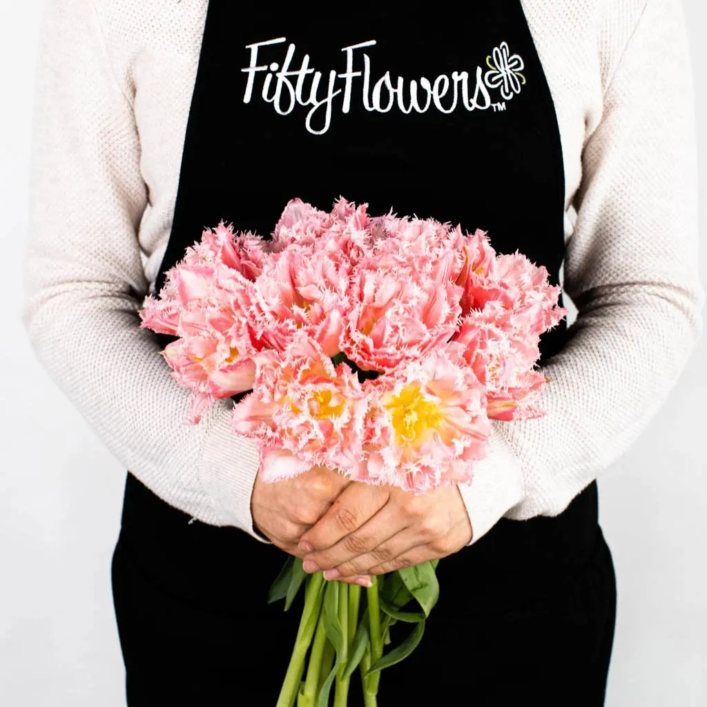 Ombre Rose Quartz Double Fringed Tulips