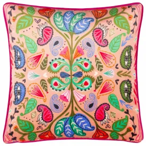 Paisley Blooms Illustrated Cushion Cover 20" x 20"