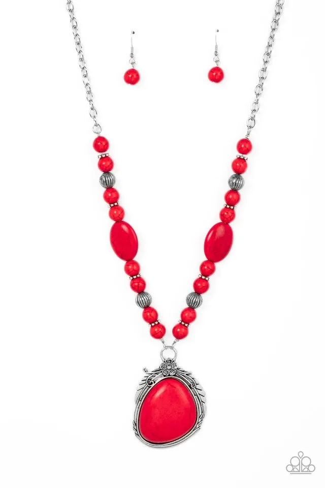 Paparazzi Necklace ~ Southwest Paradise - Red