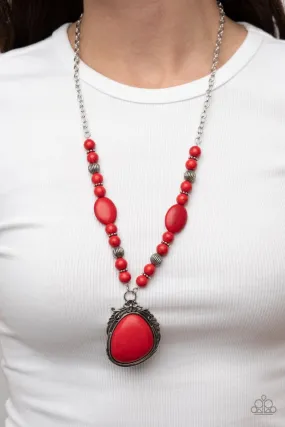 Paparazzi Necklace ~ Southwest Paradise - Red