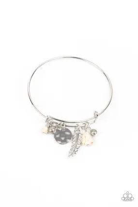 Paparazzi Root and RANCH White Bangle Bracelet - P9SE-WTXX-217XX