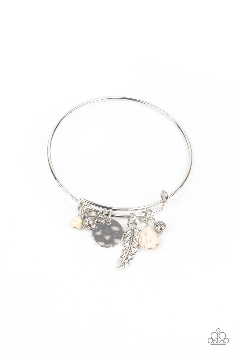 Paparazzi Root and RANCH White Bangle Bracelet - P9SE-WTXX-217XX