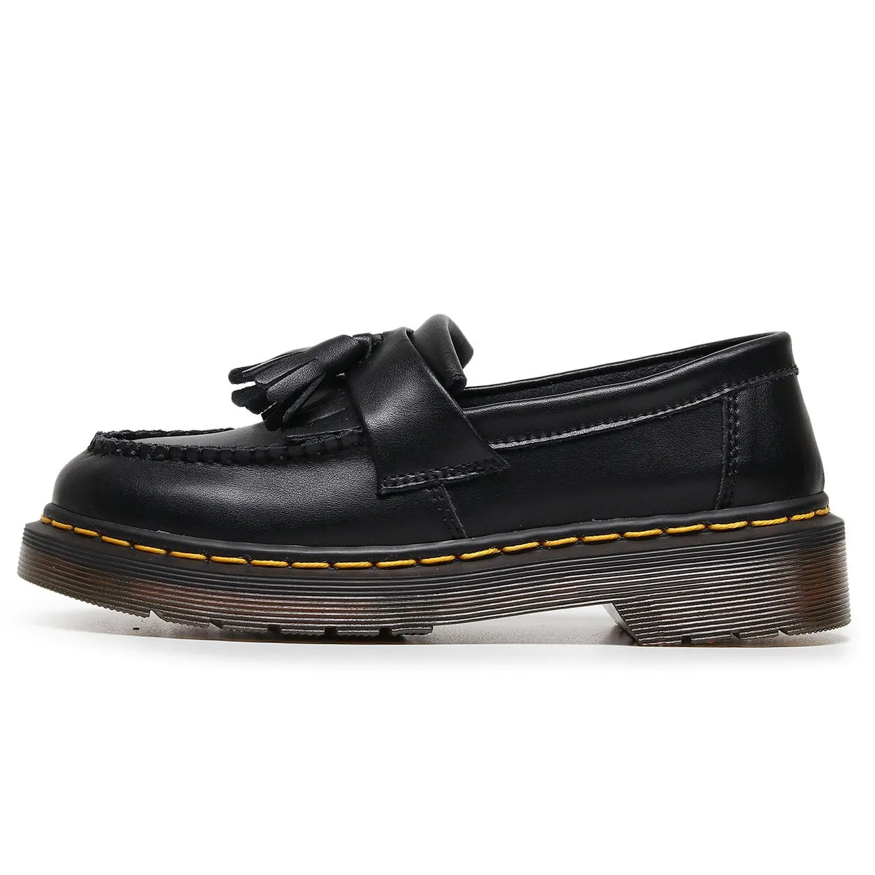 PEOPLETERRITORY Aberdeen fringed loafers women's leather low-top small leather shoes soft leather British style fashion student round head casual shoes