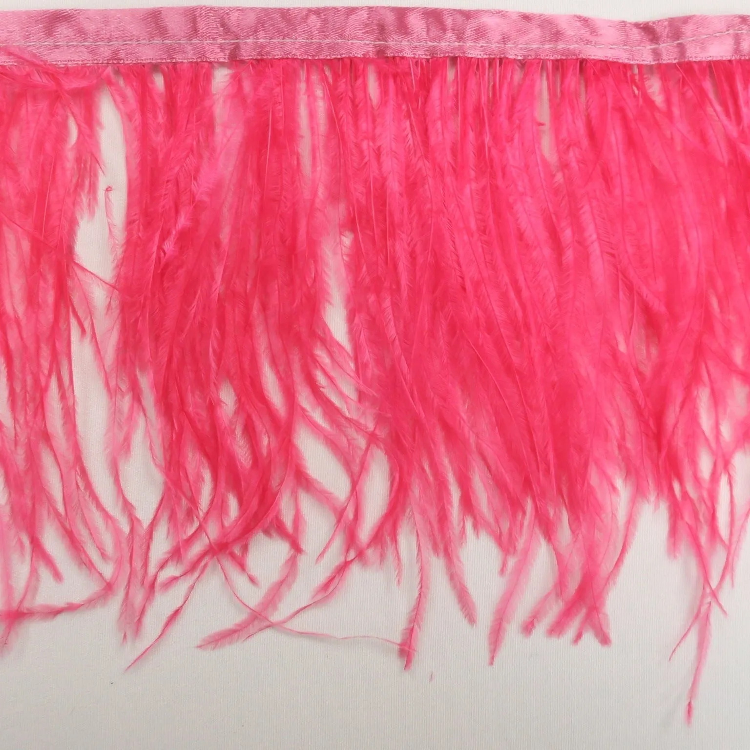 Pink Ostrich Feather Trim 2 PLY
