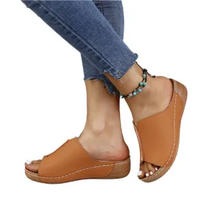 PU Leather Open Toe Sandals