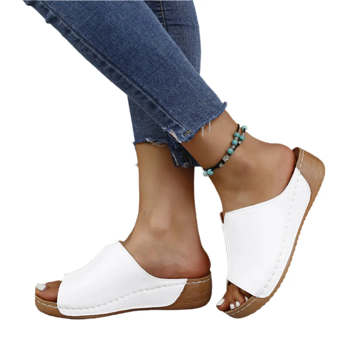 PU Leather Open Toe Sandals