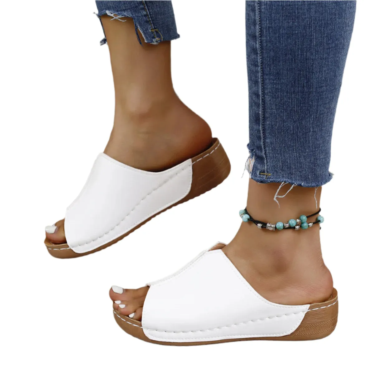 PU Leather Open Toe Sandals