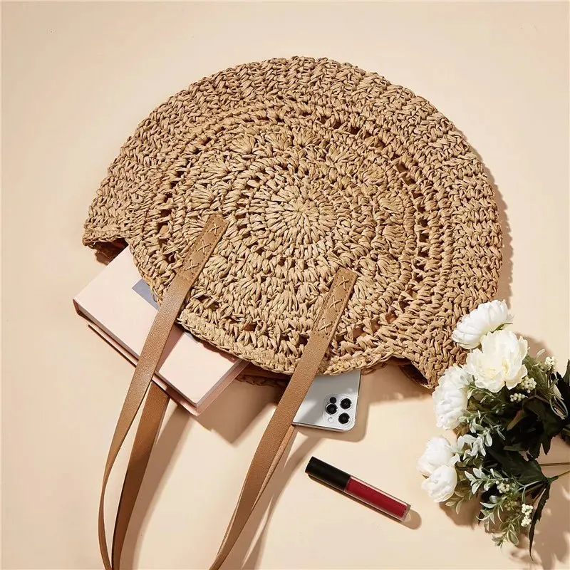 Riviera Retro Straw Shoulder Bags