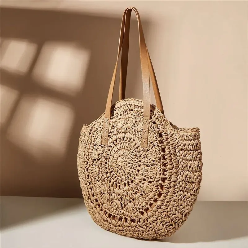 Riviera Retro Straw Shoulder Bags