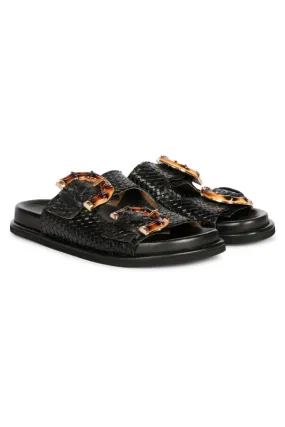 Saint G - Venice Flat Sandals Footwear - Black