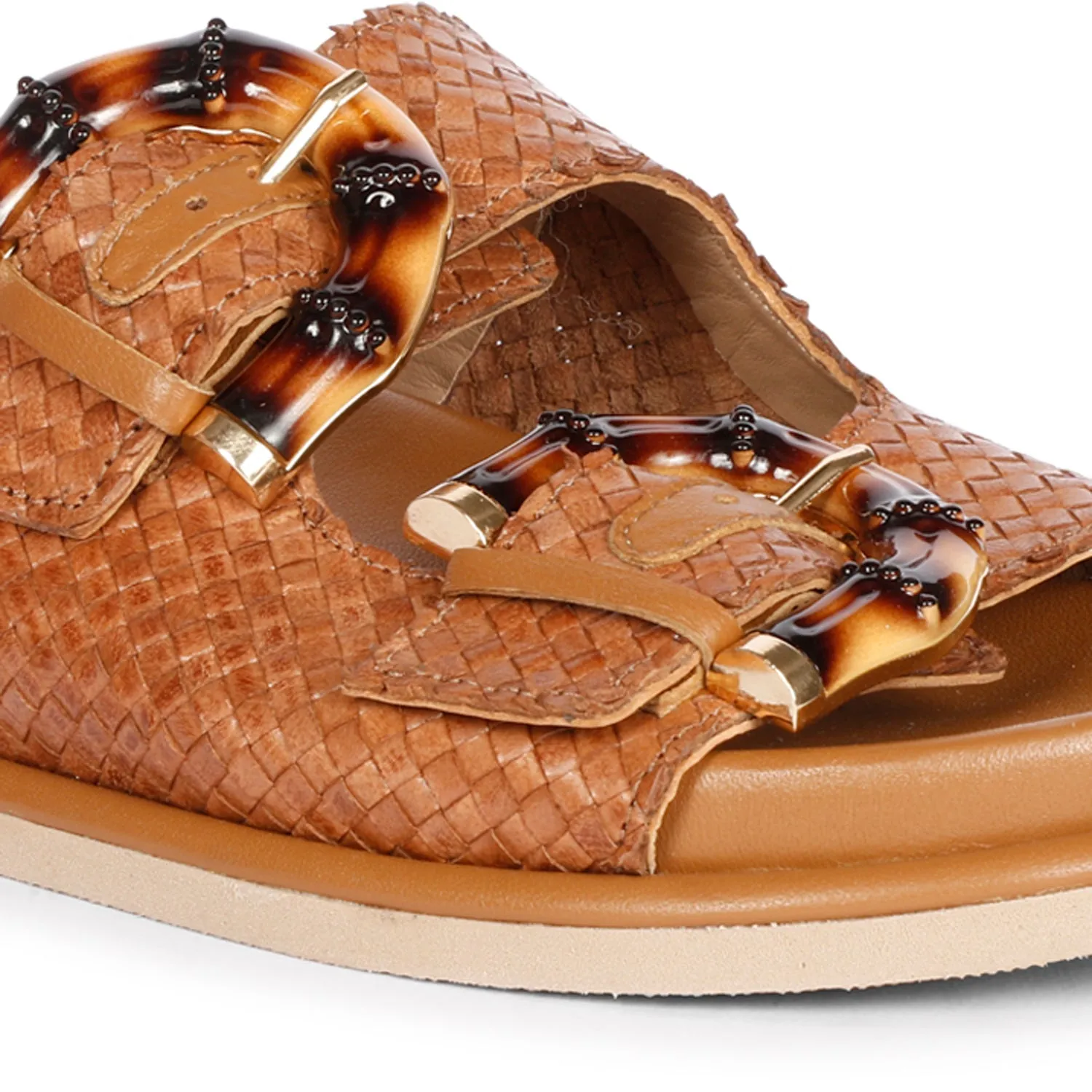 Saint G - Venice Flat Sandals Footwear - Cuoio