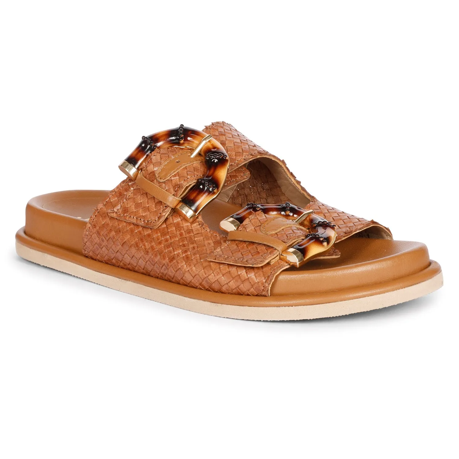 Saint G - Venice Flat Sandals Footwear - Cuoio