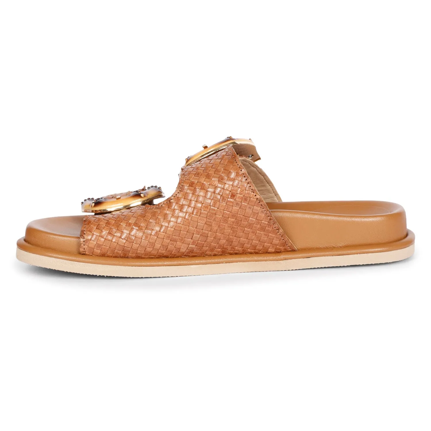 Saint G - Venice Flat Sandals Footwear - Cuoio