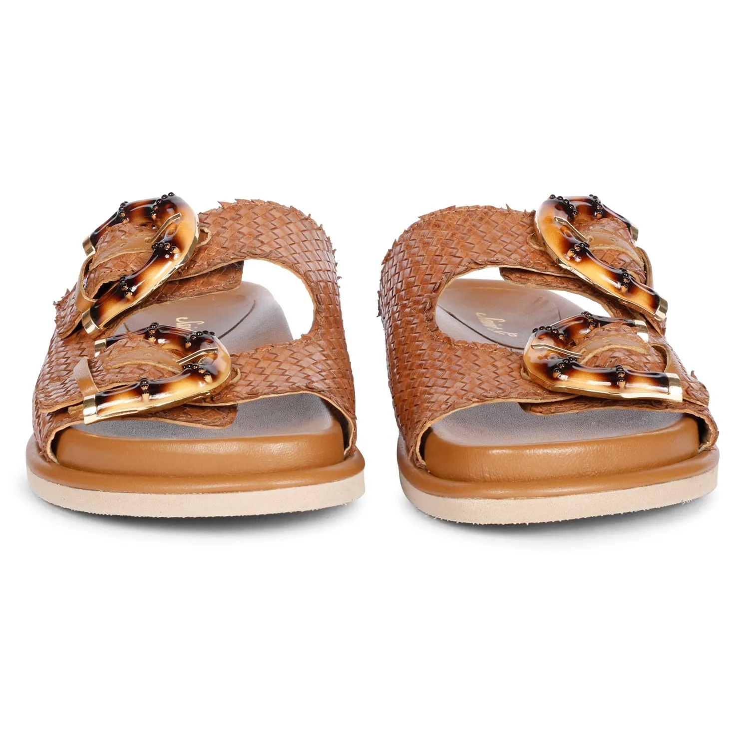 Saint G - Venice Flat Sandals Footwear - Cuoio