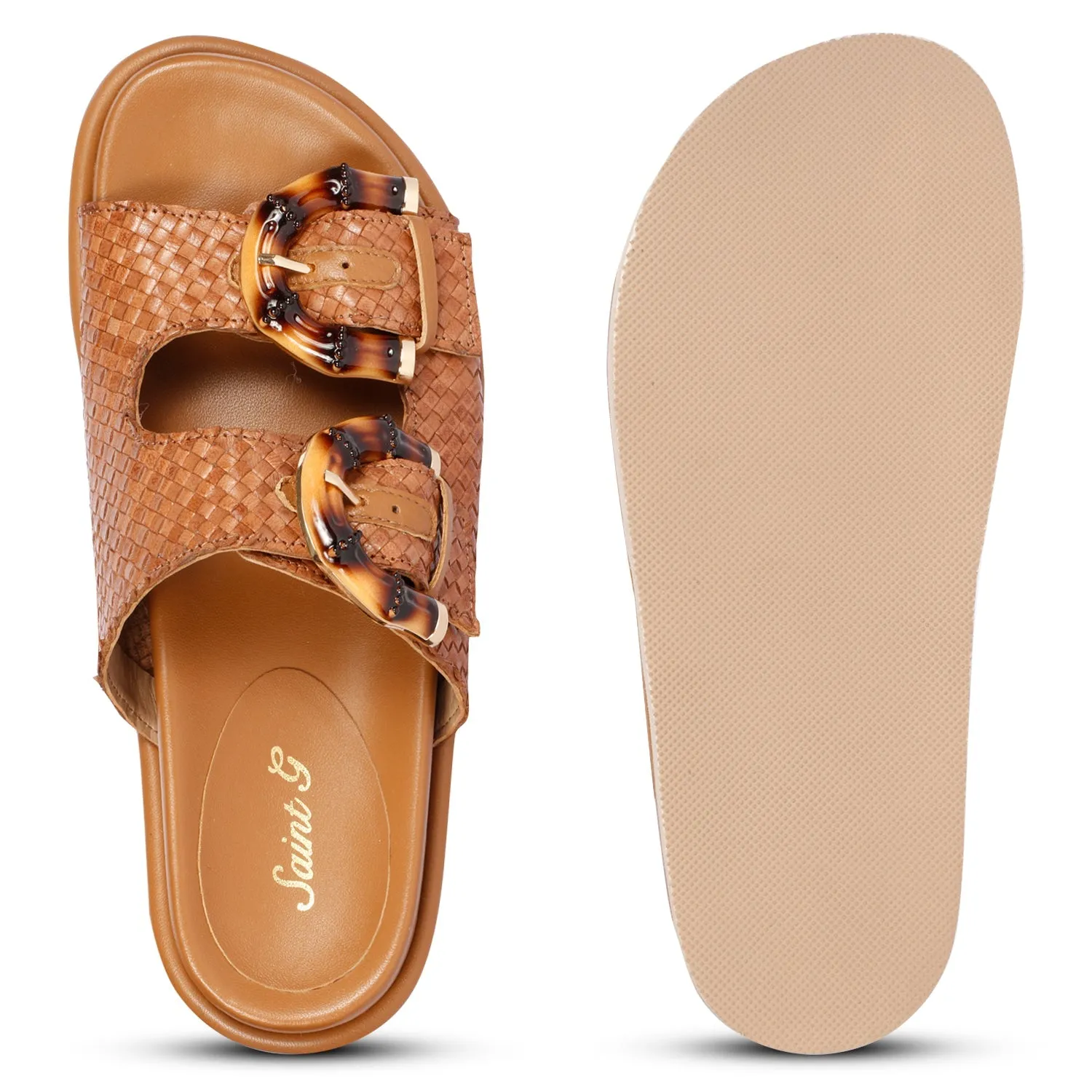 Saint G - Venice Flat Sandals Footwear - Cuoio