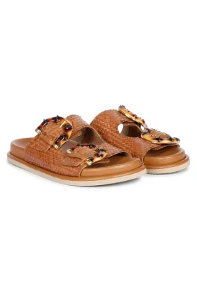 Saint G - Venice Flat Sandals Footwear - Cuoio