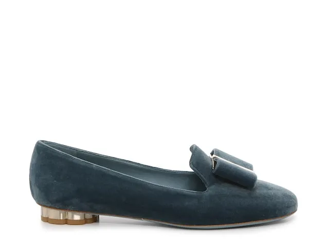 SALVATORE FERRAGAMO Sarno Women's 725068 Steel Blue Flats Size 6.5 D MSRP $695