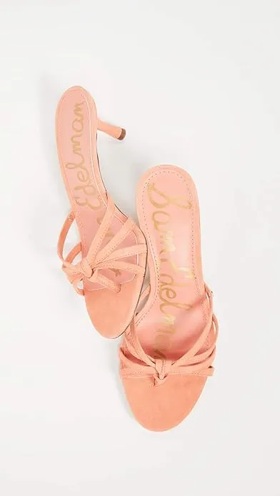 Sam Edelman Jedda Melon/Orange/Pink Strappy Leather Stiletto Heeled Sandals