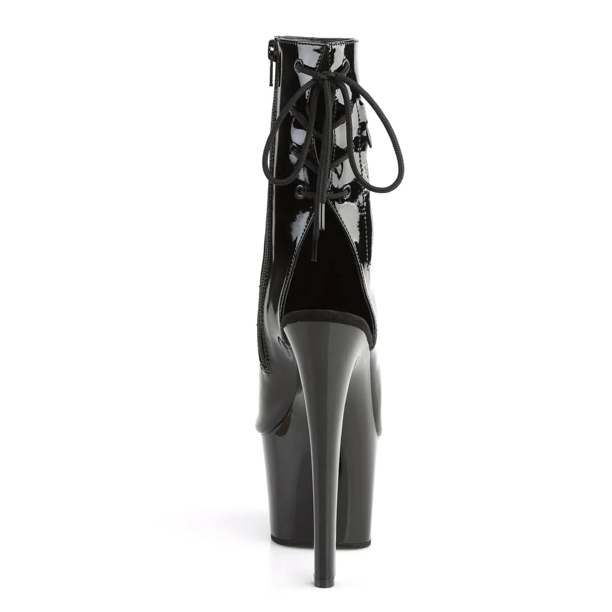SKY-1018 Black Calf High Peep Toe Boots