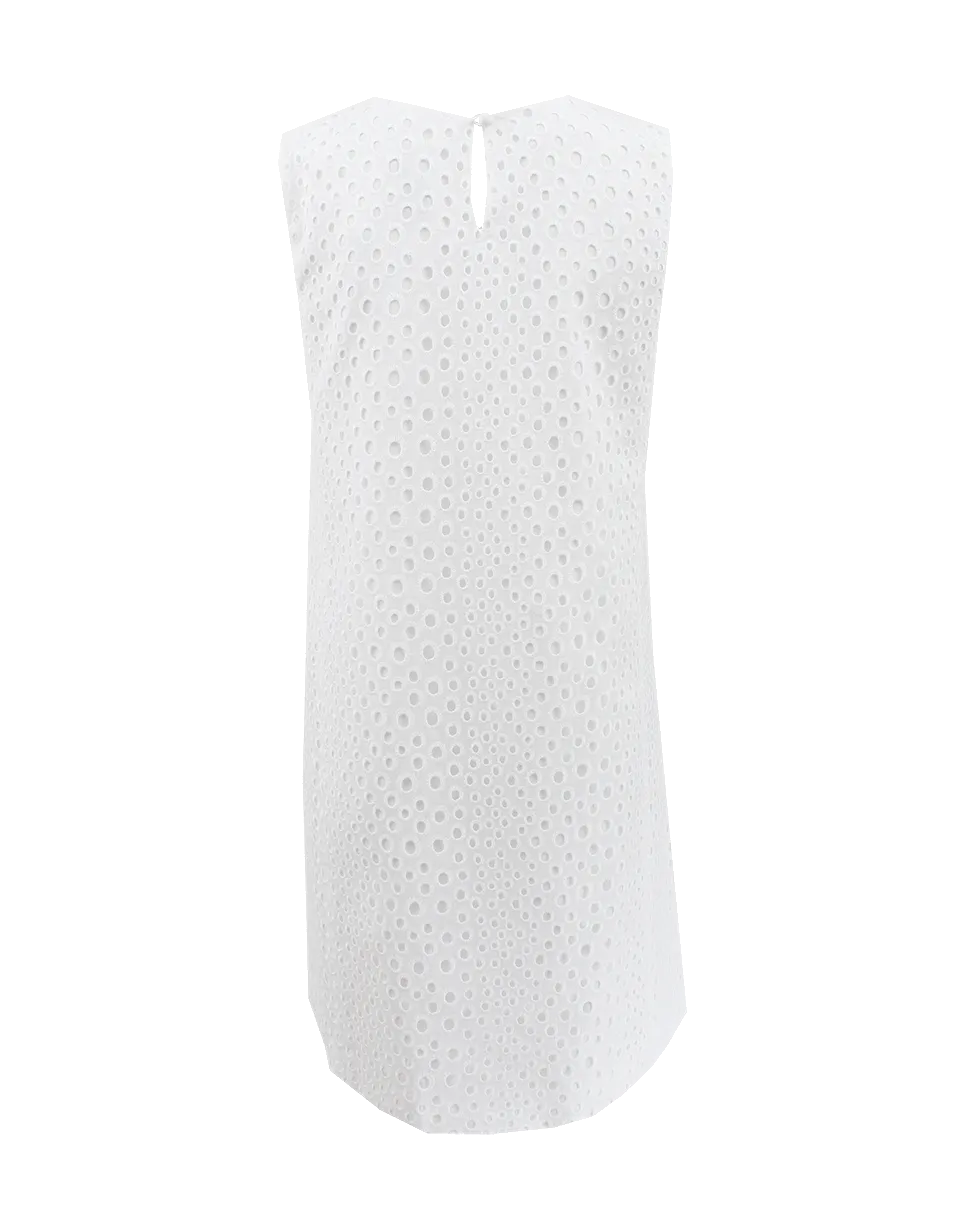 Sleeveless A-Line Eyelet Dress