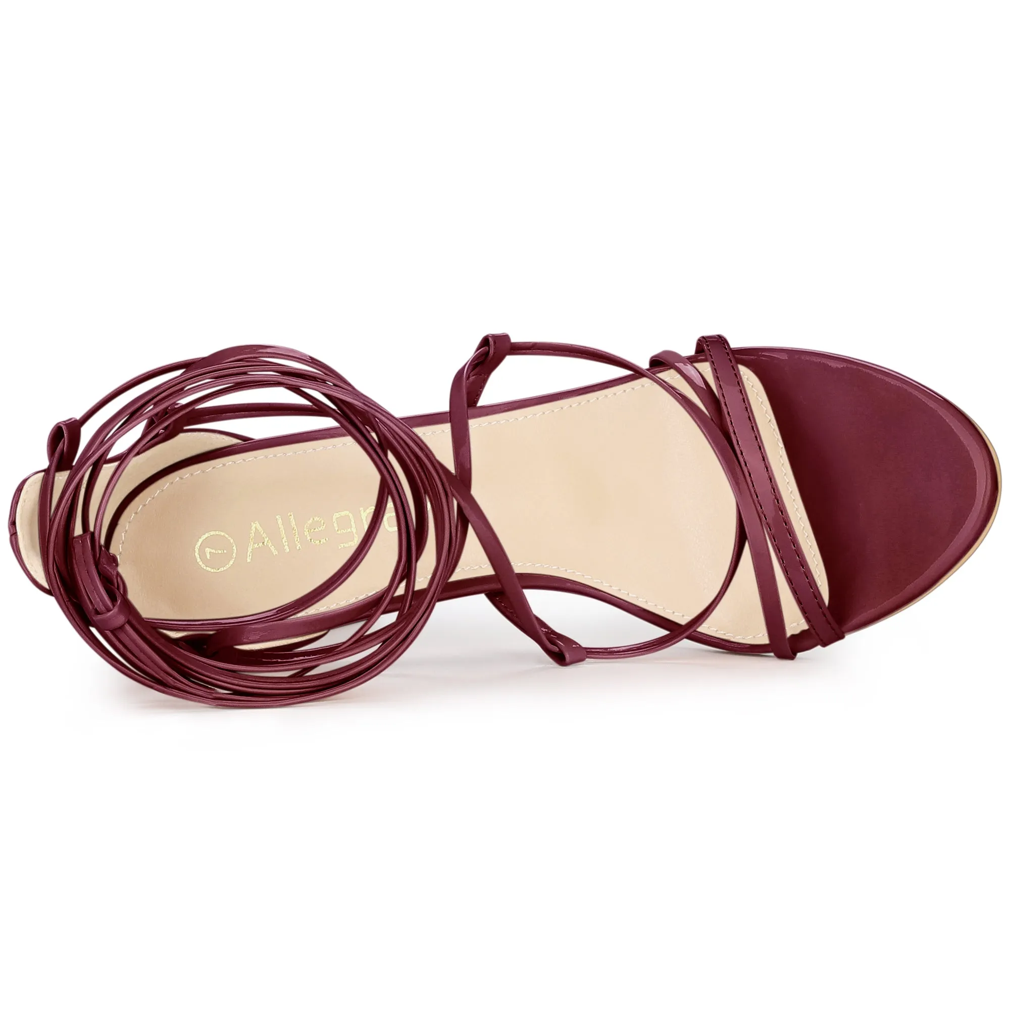 Strappy Straps Lace Up Stiletto Heel Sandals