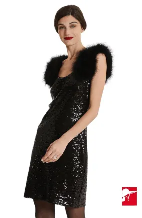 Tyler Boe Angie Sequin Feather Dress NEW size 2