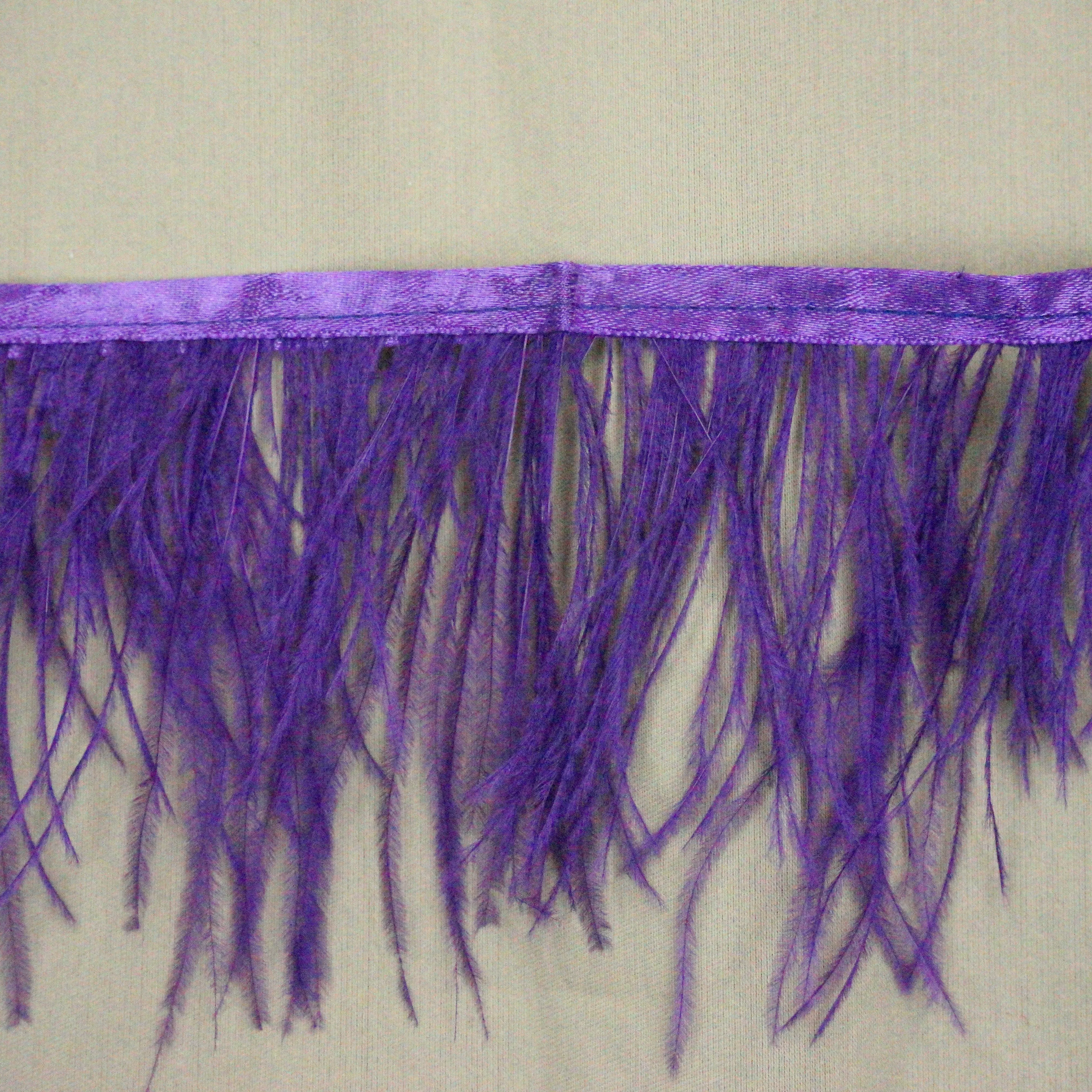 Vivid Purple Ostrich Feather Trim 2 PLY