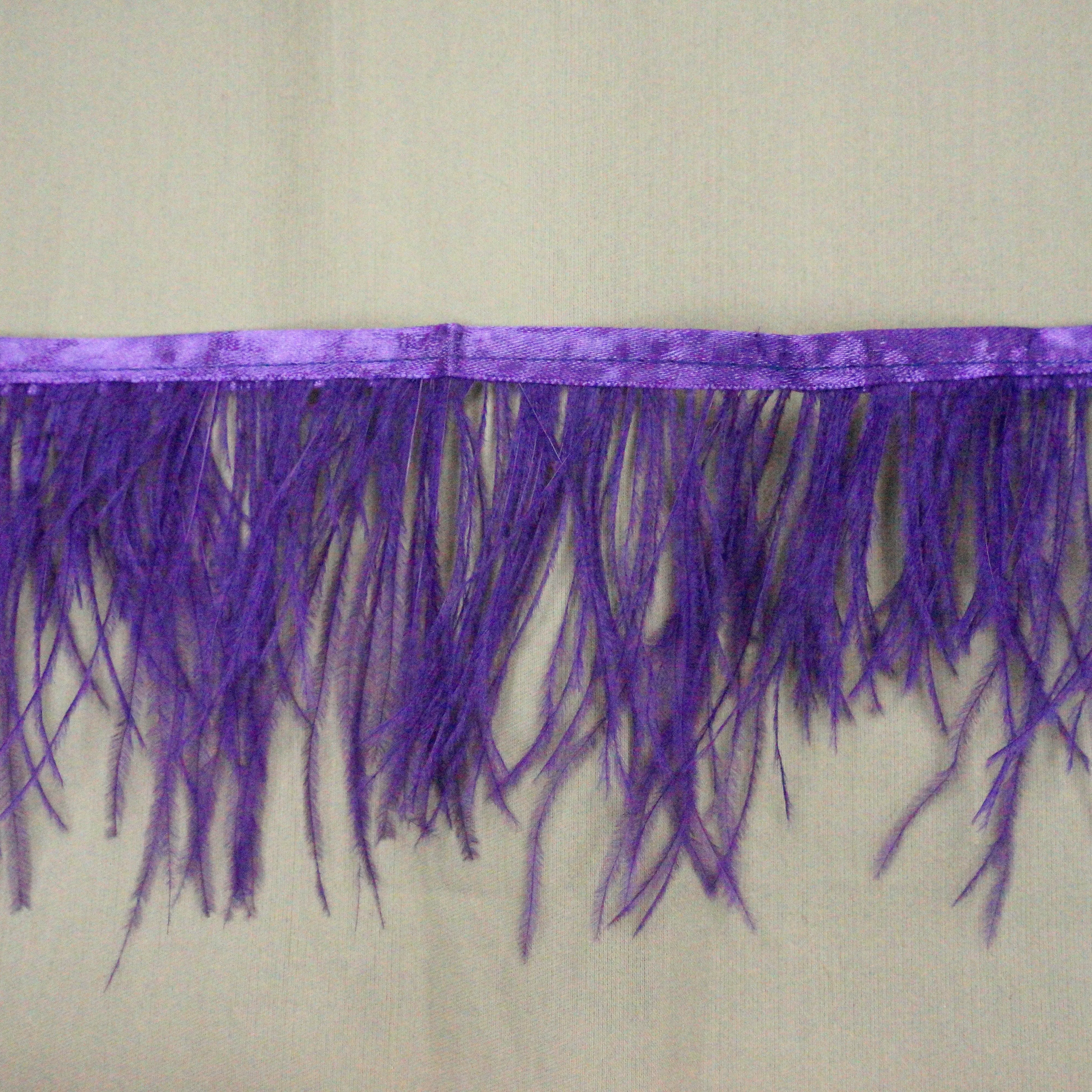 Vivid Purple Ostrich Feather Trim 2 PLY
